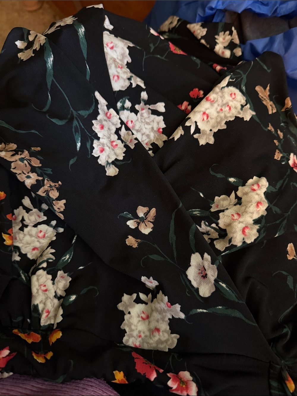 Kaileigh Black Floral Jumpsuit Romper (M)
